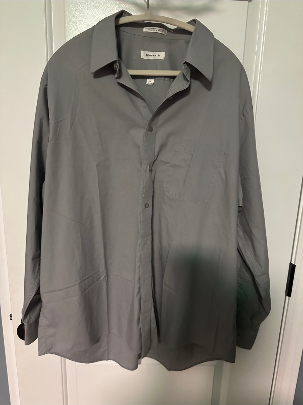 Pierre Cardin Men's Long-Sleeve Button-Up Shirt — Gray